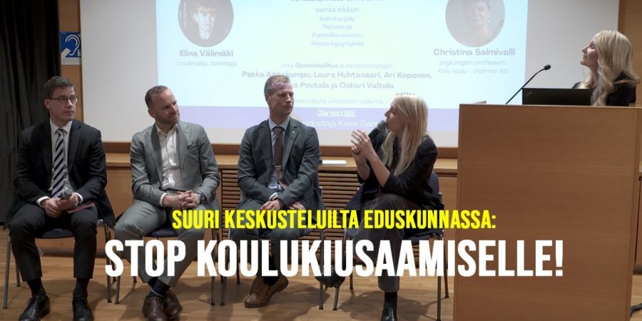 Stop koulukiusaamiselle – keskusteluilta Eduskunnassa